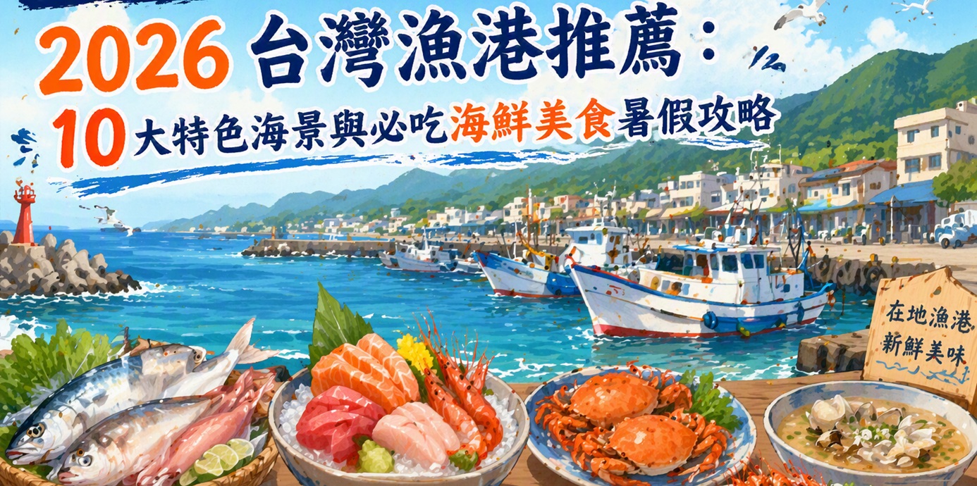 【影刻臺灣】2026 台灣漁港推薦：10 大特色海景與必吃海鮮美食暑假攻略