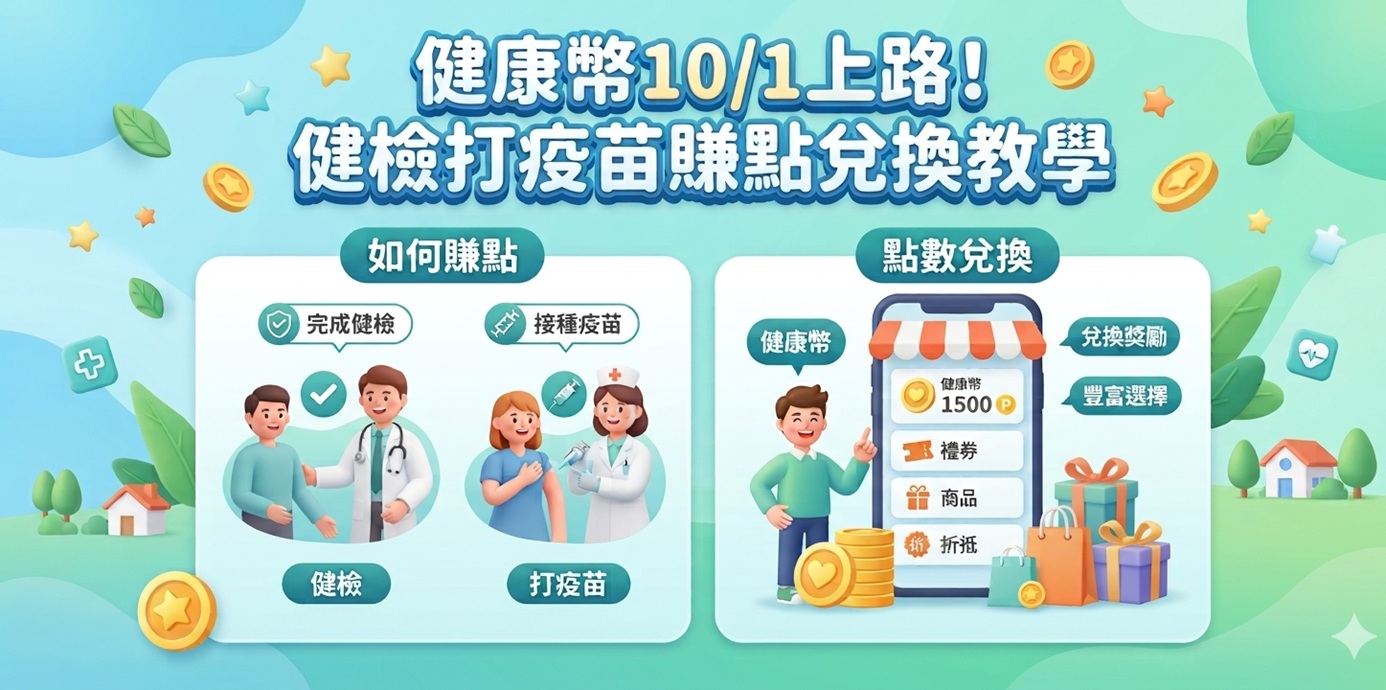 【影刻臺灣】健康幣 10/1 上路！健檢打疫苗賺點兌換教學