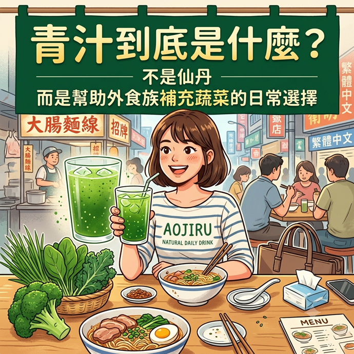 【保健情報】青汁到底是什麼？不是仙丹，而是幫助外食族補充蔬菜的日常選擇