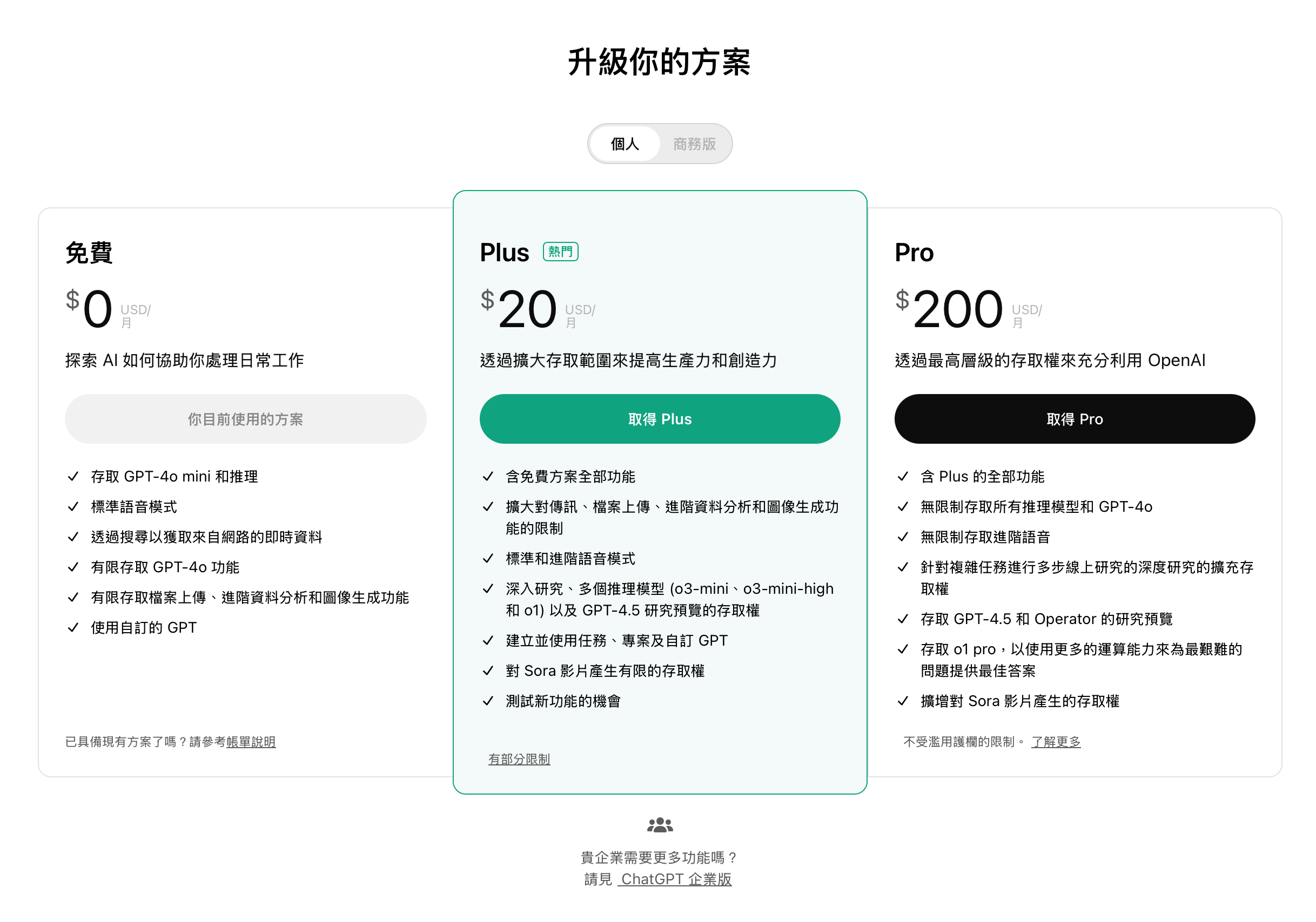 神腦AI+】ChatGPT 入門指南：免費版、Plus 與Pro 三大方案全面比較| 神腦生活誌